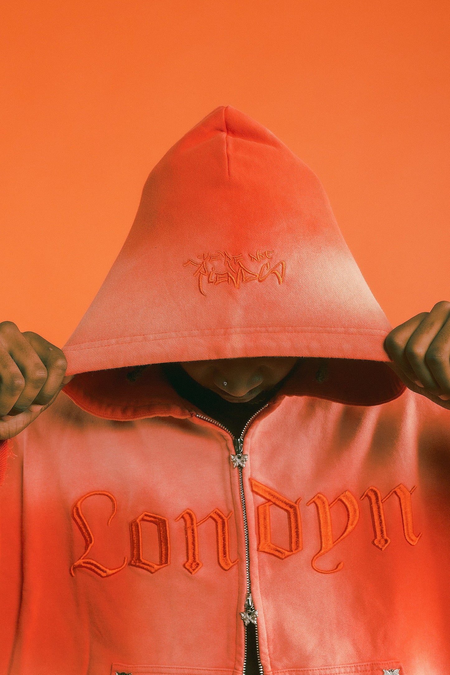 Londyn Chrome Orange Hoodie